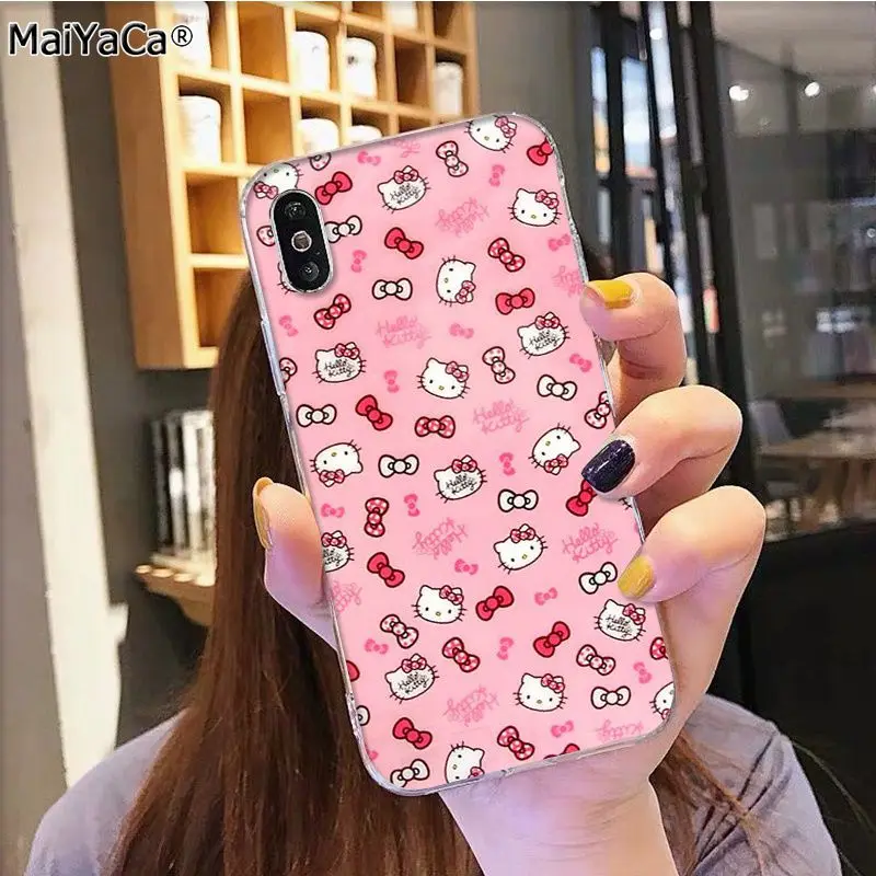 MaiYaCa Горячая модная hello kitty на продажу аксессуары для телефонов Чехол для iphone 11 pro 8 7 66S Plus X 5S SE XR XS MAX