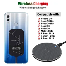 Qi Wireless Charging Adapter for Huawei Honor 10i 20i 9 10 20 Lite Mate 10 Lite P Smart 2019 Wireless Charger+Micro USB Receiver