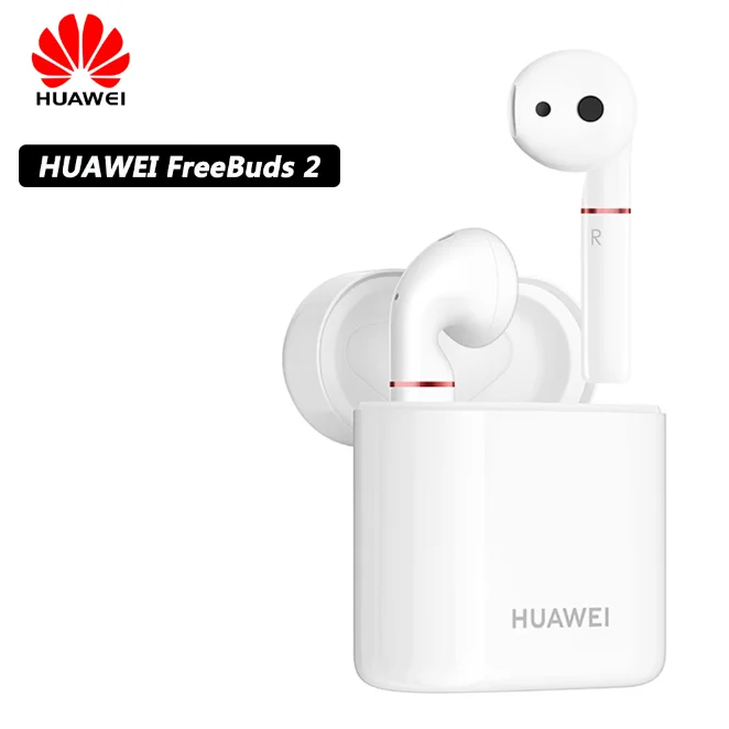 FreeBuds 2 Оригинальные беспроводные наушники HUAWEI FreeBuds 2 TWS, Bluetooth 5,0, аудио, водонепроницаемые, IP54, управление нажатием, Беспроводная зарядка - Цвет: FreeBuds 2