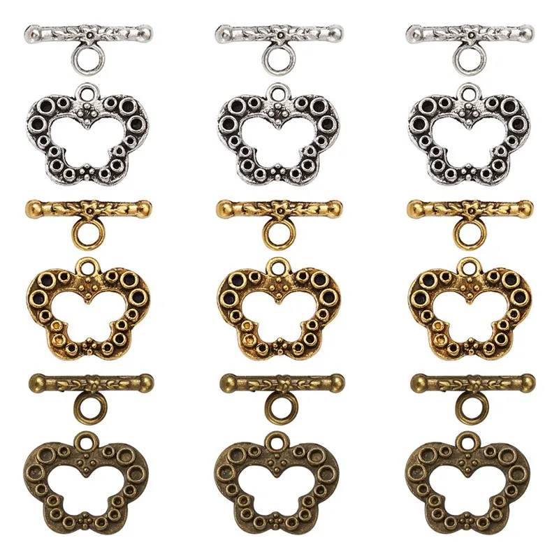 

30sets/box OT Clasp Alloy Butterfly Toggle Clasps Butterfly Tibetan Style for Jewelry Making DIY Bracelet Handmade Supplies