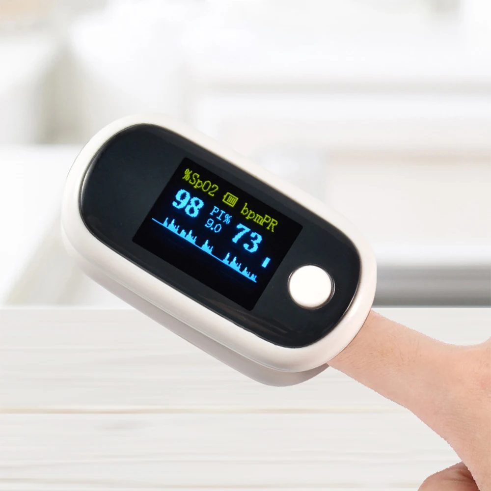 Пульсоксиметр с OLED экраном и зарядкой от USB прибор для измерения пульса уровня
