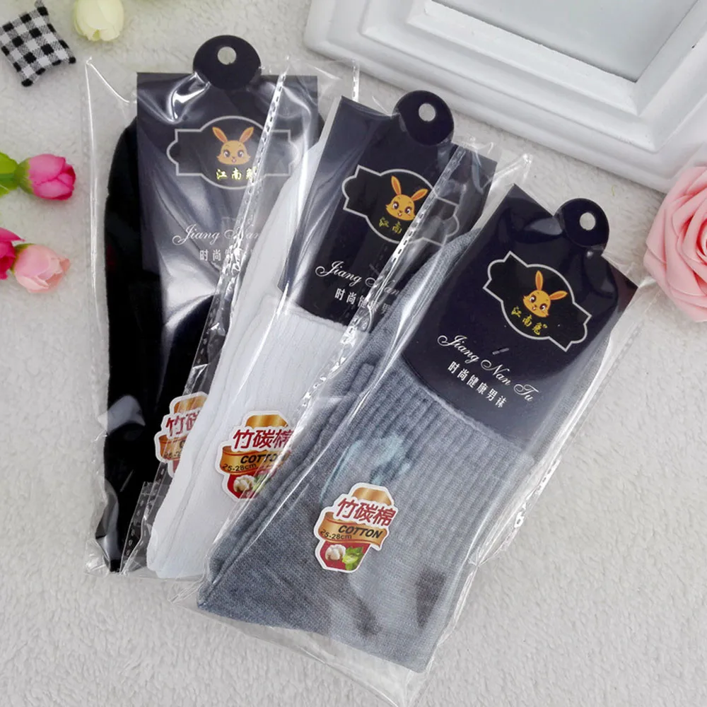 

3pairs/lot Solid Men's Socks Long Cotton Socks Man Women Casual Business Short Socks Black Calcetines Hombre 2021 Fashion