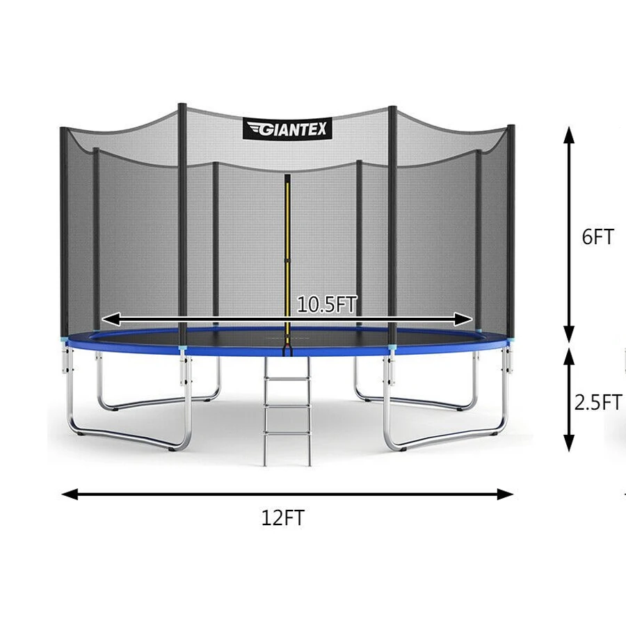 

GOPLUS 12 ft Trampoline Bounce Jump Combo with Spring Pad for Kids trampoline for jumpingTrampoline for children with net