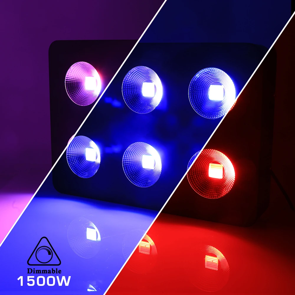 Светодиодный светильник COB полного спектра для выращивания растений 1500 Вт лампа