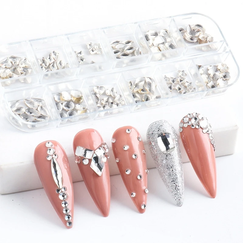 

Nail Decoration Nail Rhinestones Set DIY Jewel Charms Accessories Supplies Nail Art Jewelry Irregular Beads Crystal