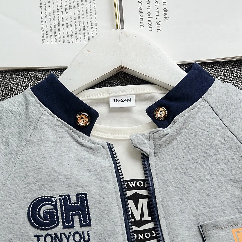 Весенне-осенние комплекты одежды для мальчиков модные детские повседневные