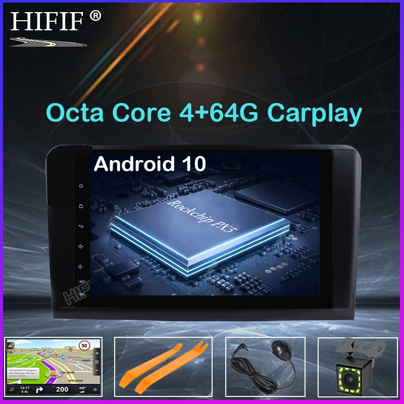 DSP Android 10 4G 8-ядерный Автомобильный GPS Радио Carplay для Mercedes Benz ML GL W164 ML350 ML500 стерео