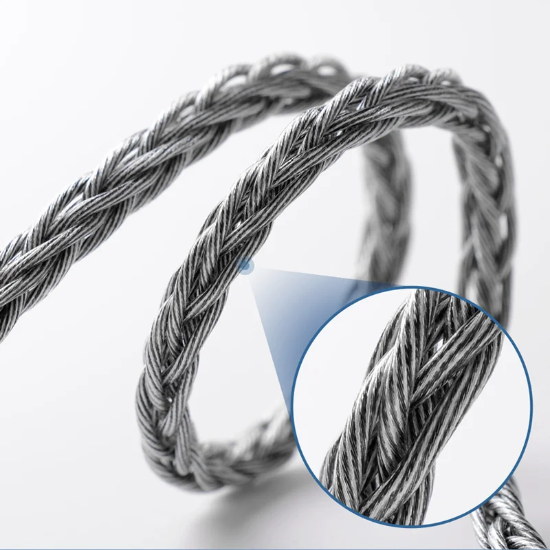 NiceHCK DarkJade 8 нитка лиц графеновой батареи с серебряным покрытием OCC кабель