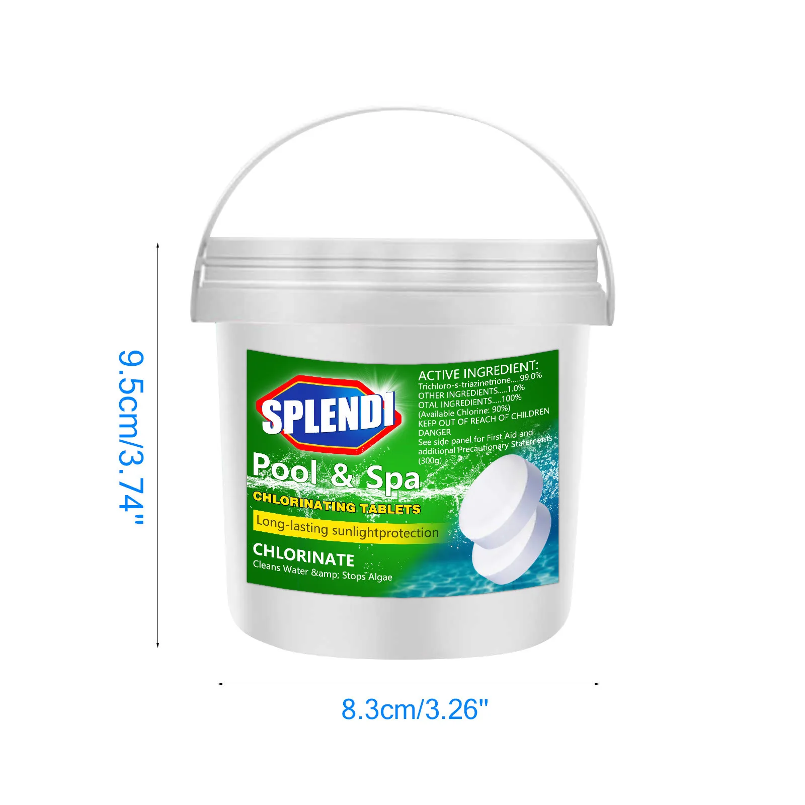 

300pcs Pool Cleaning Tablets Disinfection Pills Chlorine Pills Instant Effervescent Pipes Water Cleaning Disinfection New