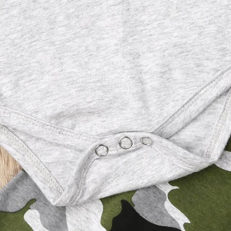 

New Camo Print Cute Newborn Baby Boys Kid Autumn Cotton Clothes Romper+ Pants Long Outfit Fashion Boy Baby Sets