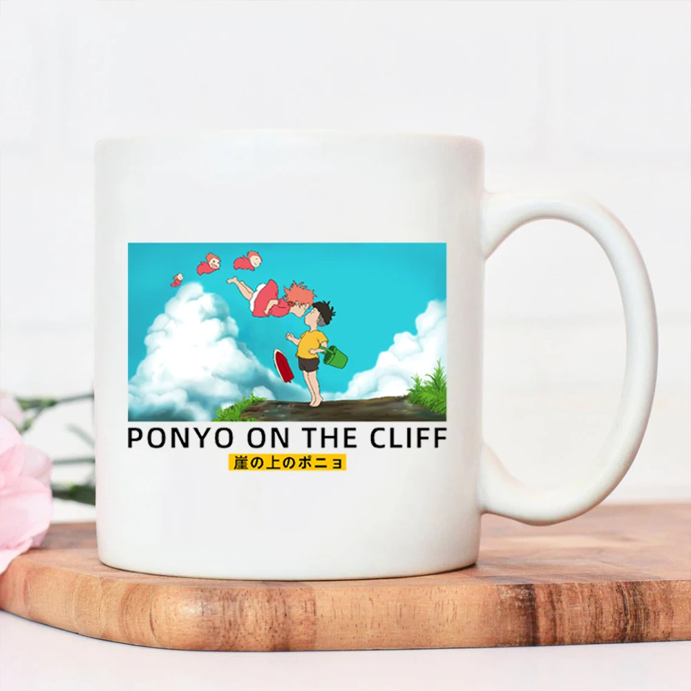 

Высококачественные дизайнерские кофейные чашки в скандинавском стиле, цветные керамические чашки Zongjie People Ponyo на скале у моря, студийная су...