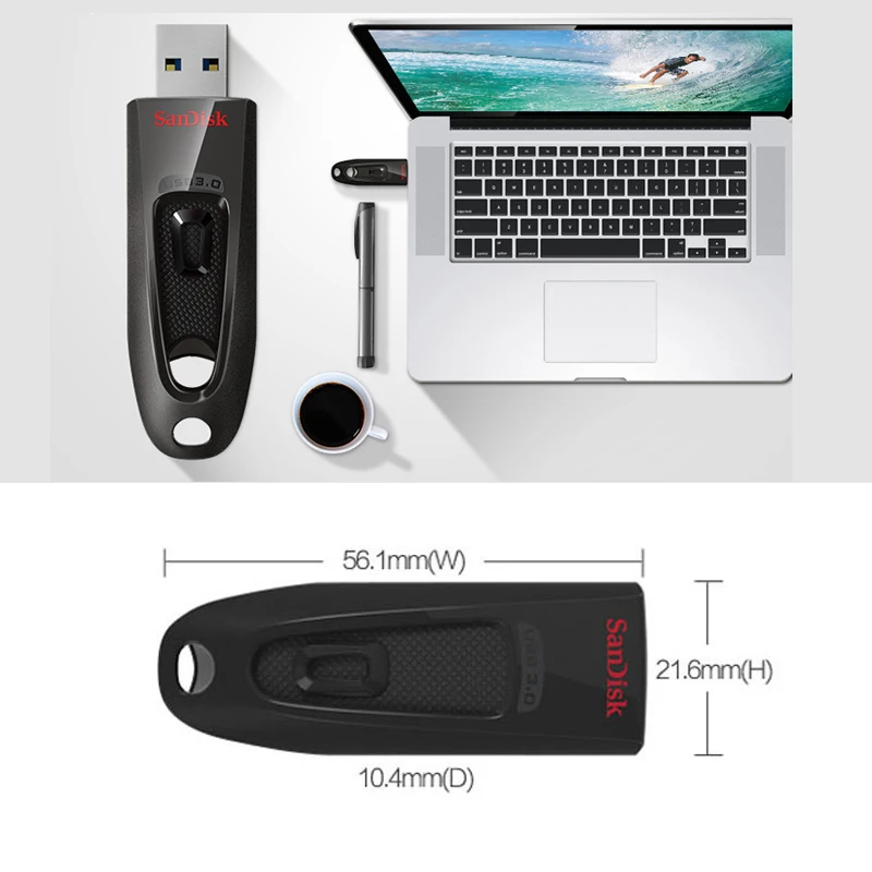 Двойной флеш-накопитель SanDisk SDCZ48 USB3.0 256 гб 128 64 32 оперативной памяти 16 встроенной