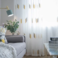 white sheer tulle curtains for living room window screens high quality modern embroidered 3d sheer voile for bedroom