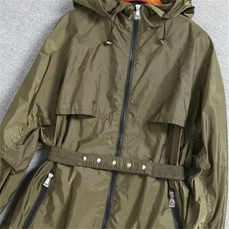 

Luxury Famous Brand European Design Women Jacket Zipper Female Outerwear Loose Casual Long Sleeve Lady TRENCH WINDBREAKER