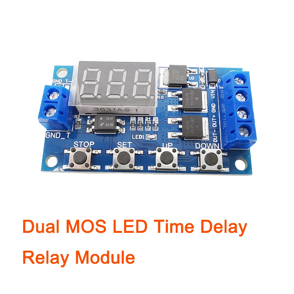 1 шт. двойной МОП светодиодный цикл запуска таймер задержки выключатель AC/DC 12V 24V