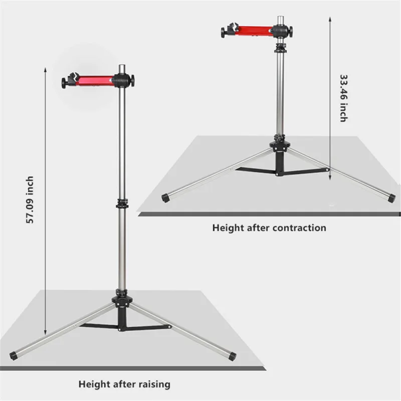 

Bike Repair Stand Foldable Aluminum Alloy Bicycle Repair Rack With Adjustable Height Foldable Home Bike Cleaning Stand