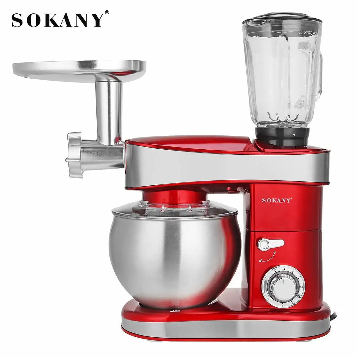 

1200W Stand Mixer 6.5L Bowl Kitchen Food Processor Blender Cream Egg Whisk Cake Dough Kneader Bread Maker Juicer Meat Grinder