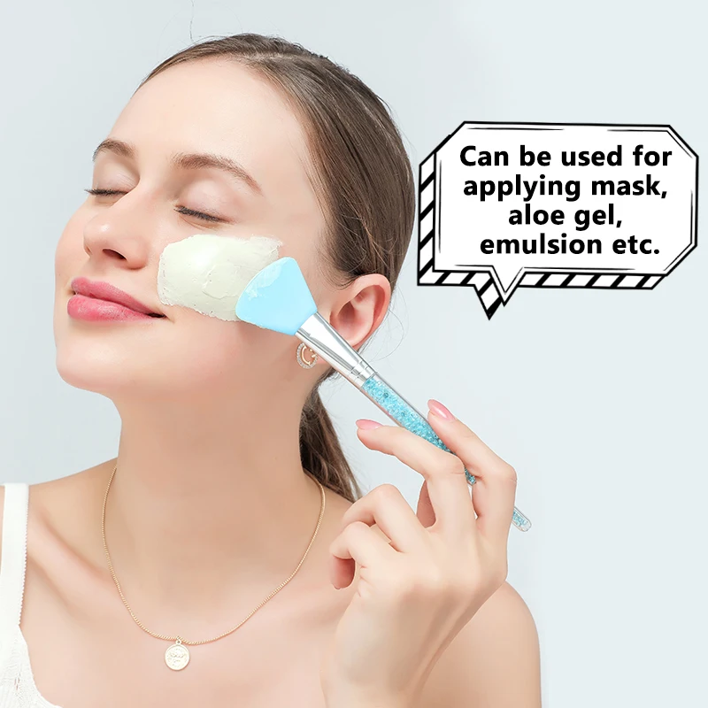 Набор силиконовых кистей для макияжа лица 4 мягких маски + 2 двухсторонних