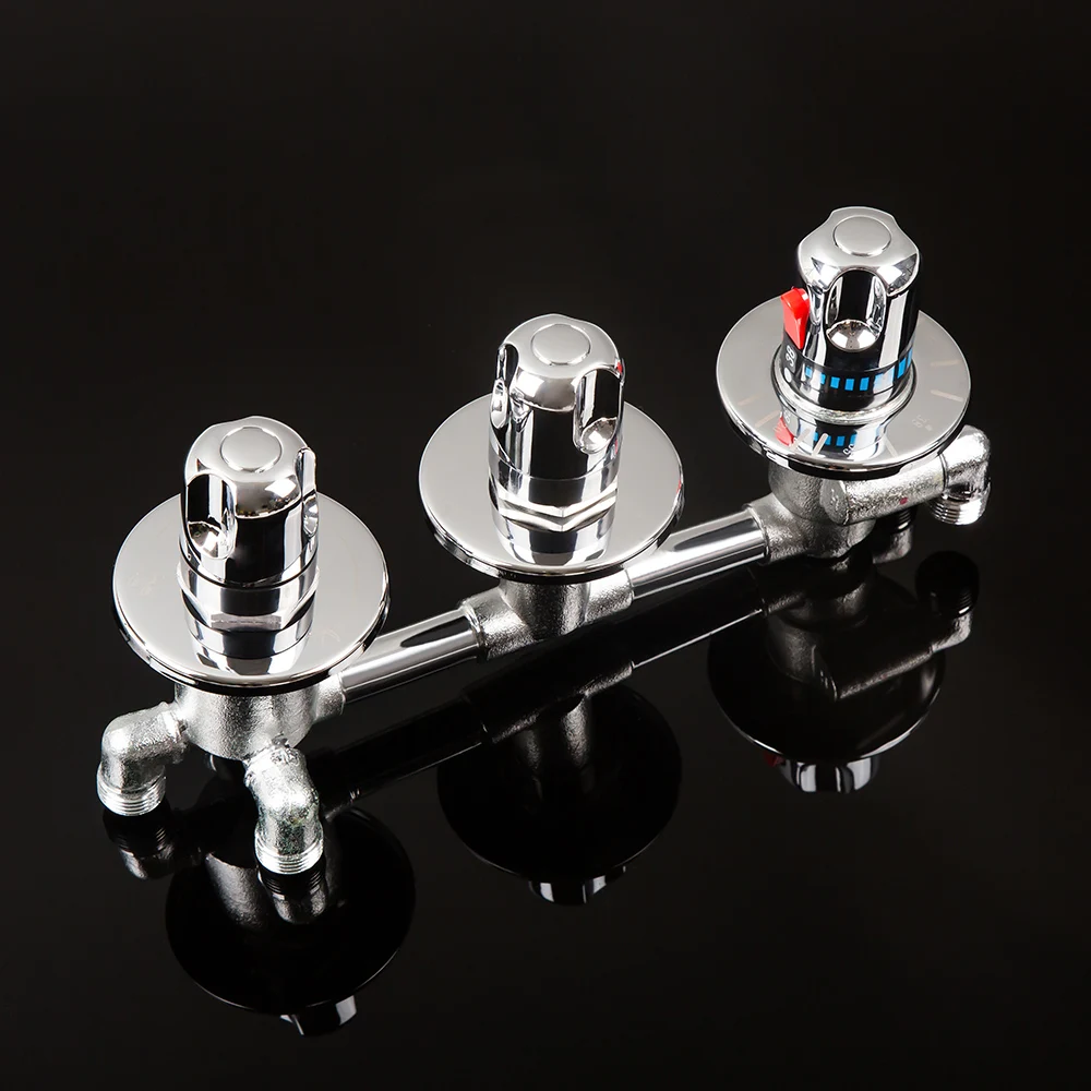 

Хромированный латунный термостатический кран, сиамский или раздельный водопад, кран для холодной и горячей воды, смеситель для душа для ван...