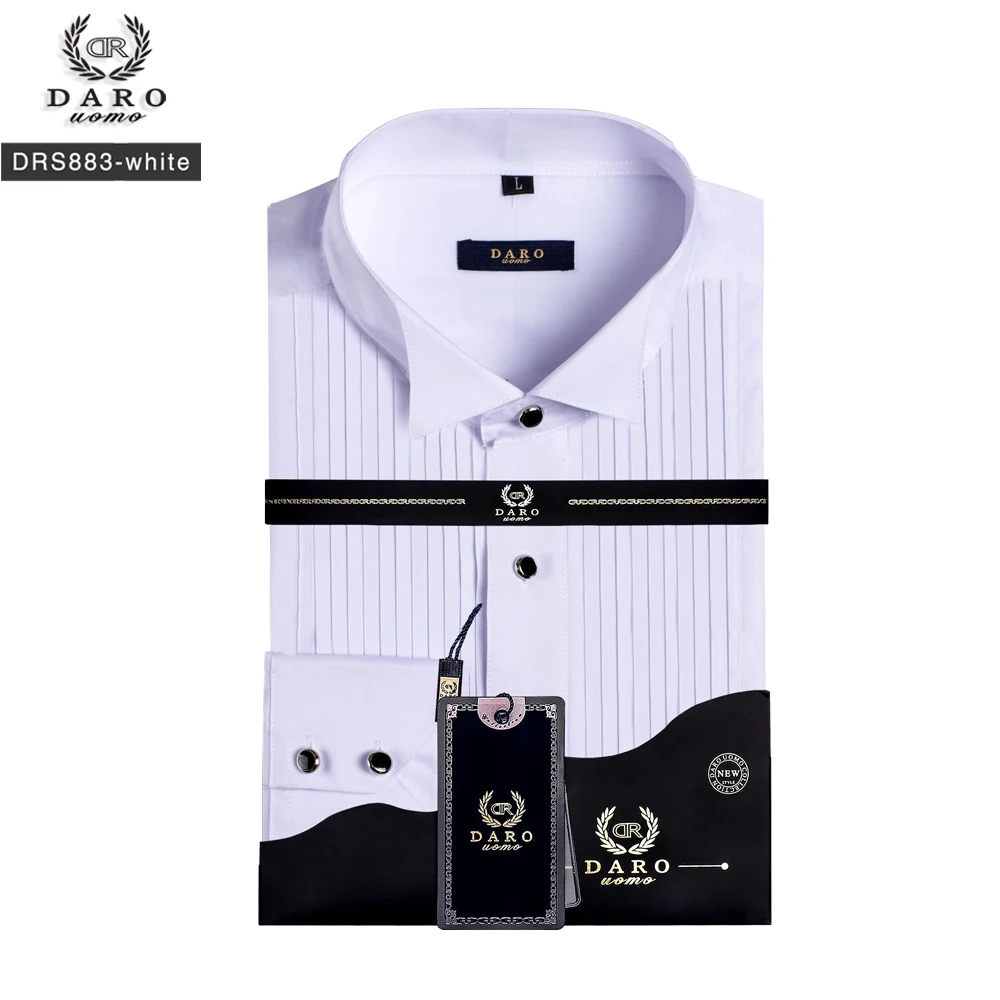 DARO shirt  white tuxedo shirt party wedding shirt 2020 new fitting shirt 883
