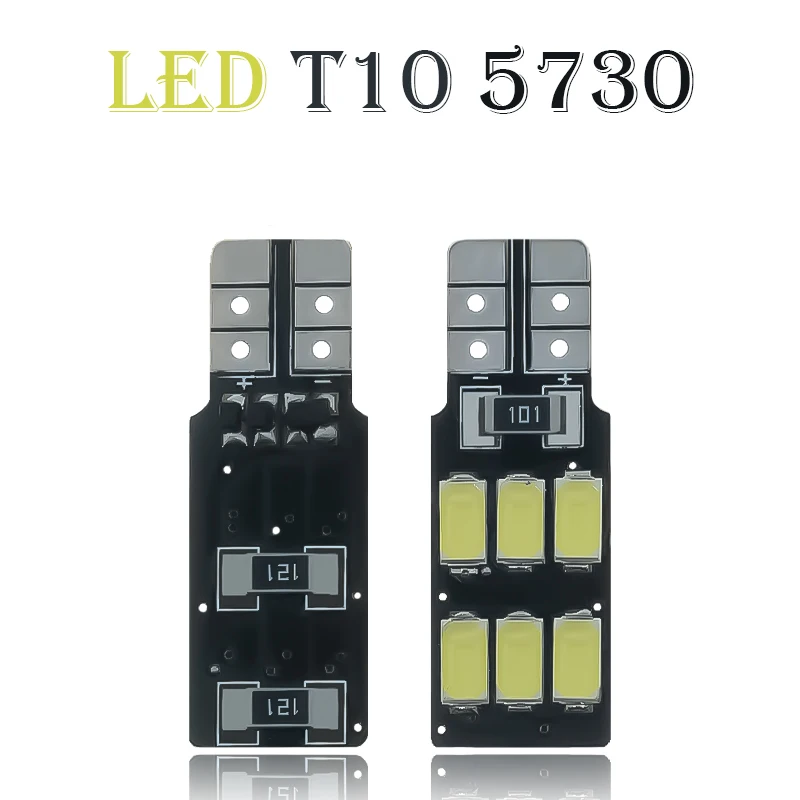 

Автомобильные светодиодные лампы 5630 x W5W T10 6 SMD 5730 СВЕТОДИОДНЫЙ LED 168 192 6SMD светодиодный LED лампы для чтения габаритные огни s Белый Красный Сини...