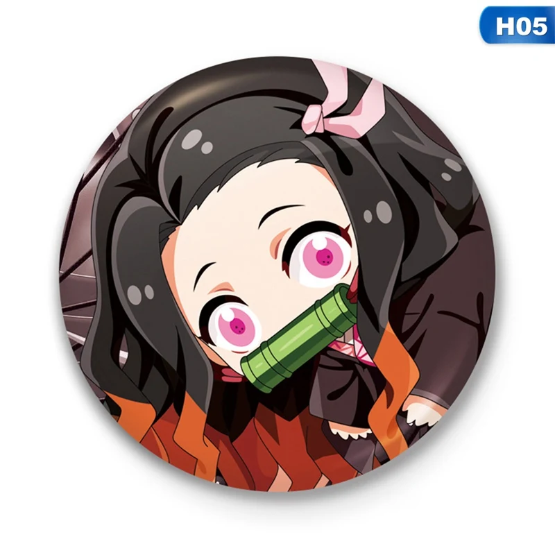 

Anime Demon Slayer: Kimetsu No Yaiba Kamado Tanjirou Cosplay Bedge Cartoon Collect Backpacks Bags Badges Button Brooch Pins