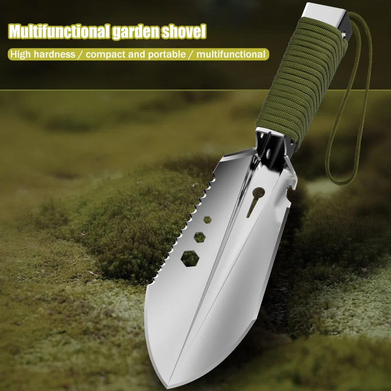 

Multi-Purpose Garden Shovel with Saw-tooth and Hex Wrench Portable Digging Tool for Outdoor Courtyard Lawn Dropship Garden Hand