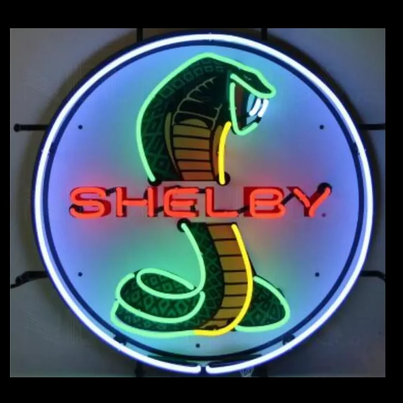 

Стеклянная неоновая светосветильник вывеска SHELBY на заказ, пивной бар