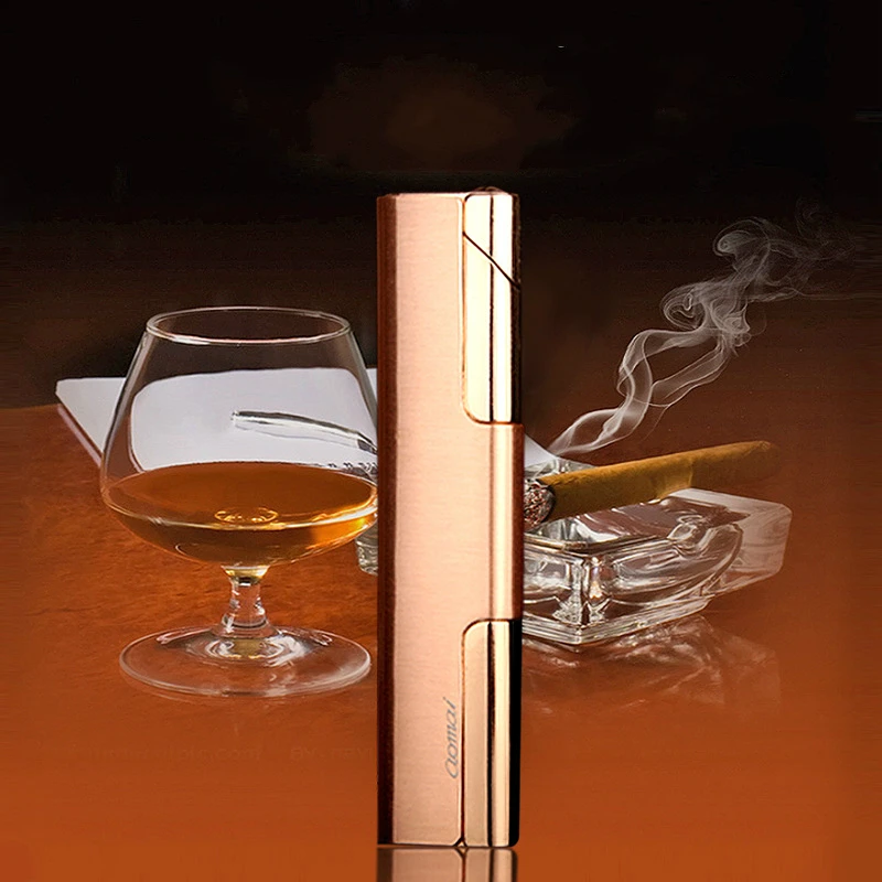 

Gas-filled Butane Windproof Cigarette Lighter for Cigar Simple Portable Fashion Cool Lighter for Men and Women Metal Gadgets Too