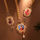 Православный закругленный Нагрудный Крест, дизайнерский кулон и ожерелье, византийское колье, католический подарок с подтверждением