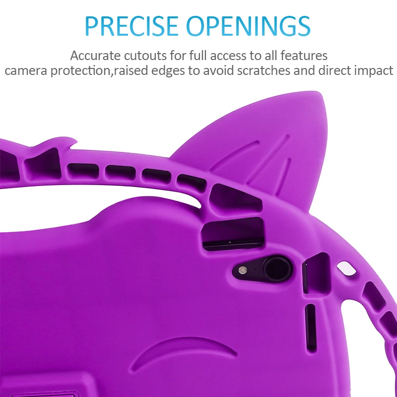 Чехол с лисой для iPad Pro 11 силиконовый чехол ремешком автомобиля безопасный