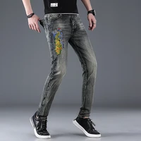 summer hot selling peacock embroidered jeans mens trousers leggings youth korean fashion personality street clothes mens wear