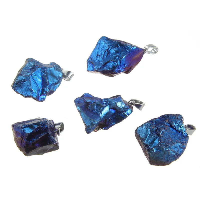 Подвеска из натурального камня полихроматический кристалл Геометрическая