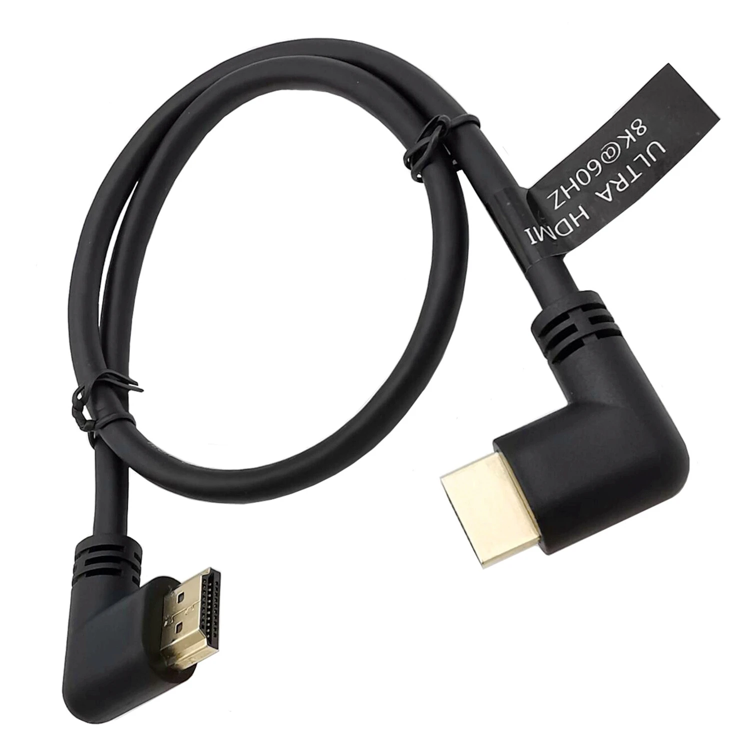 Удлинительный кабель с левым и правым углом, совместимый с HDMI, V2.1, 15 см, 50 см, 1 м, 2,1 в, 8K, 60 Гц