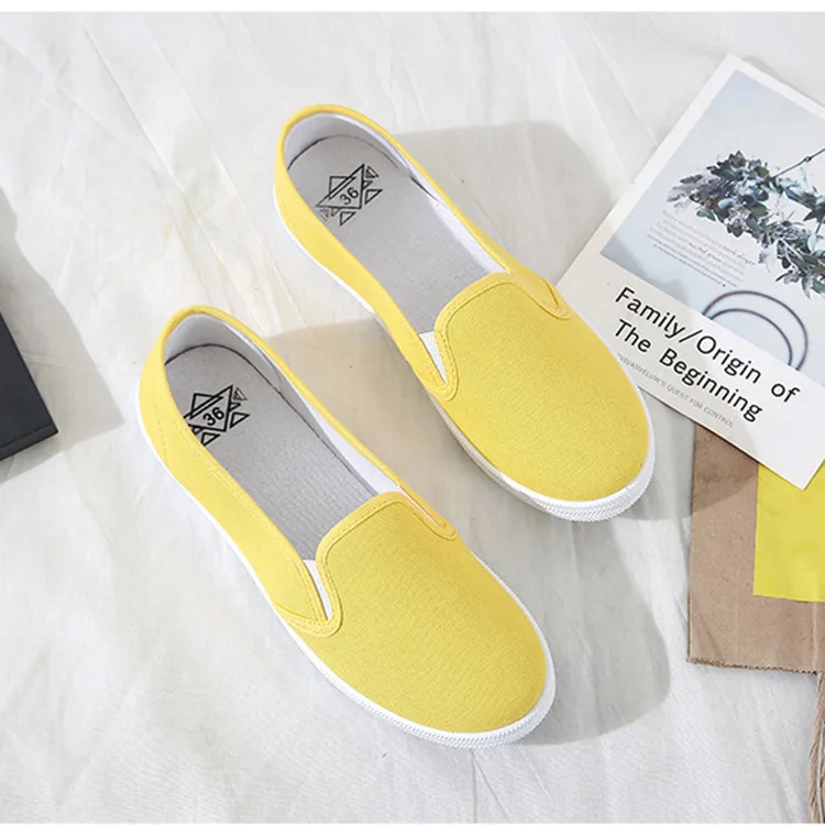 

Large Size Women Flats Loafers Canvas Slip on Flat Shoes Woman Sneakers White Casual Shoes Black Ladies Shoes Espadrilles