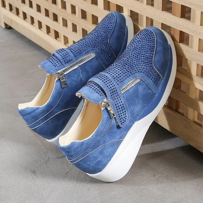 

Brand Design 2021 New Women Casual Shoes Height Increasing Sport Wedge Shoes Air Cushion Comfortable Sneakers Zapatos De Mujer
