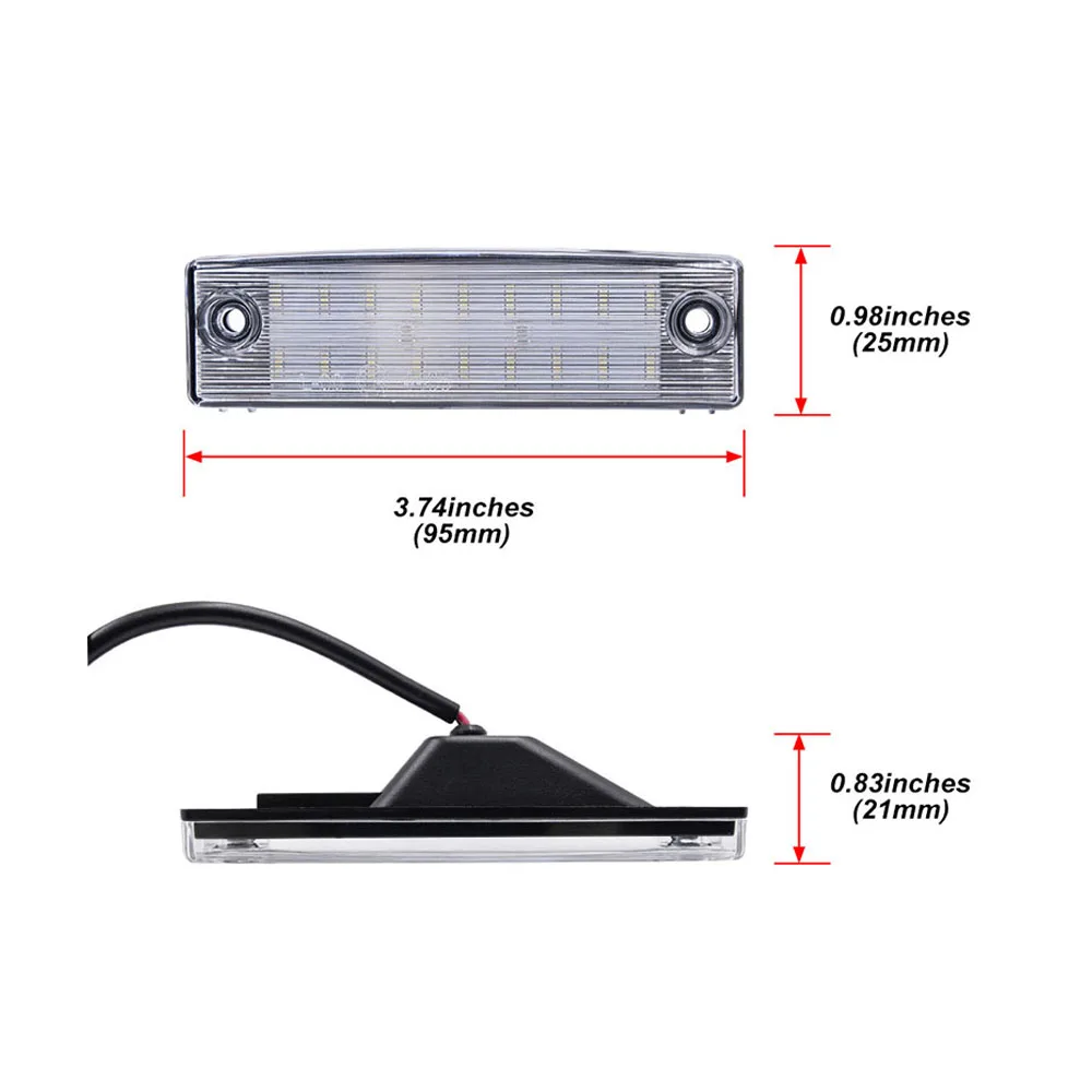 Фото 2 шт. белый светодиодный светильник номерного знака для Toyota Land Cruiser Prado TRJ150 GRJ15 GDJ15 Lexus GX 470 №5