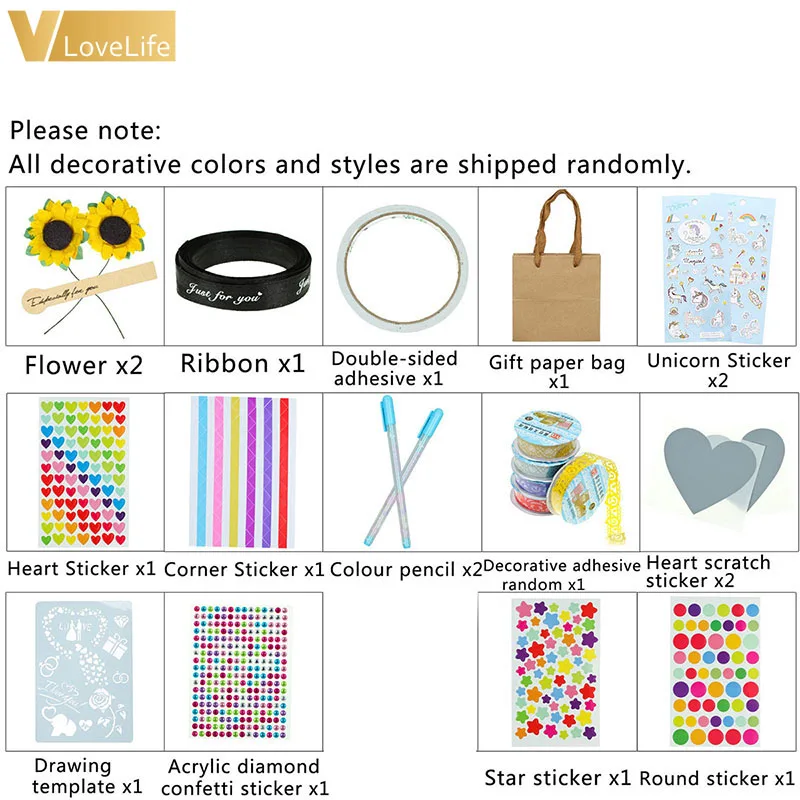 

DIY Surprise Gift Box Love Explosion Box Gift Explosion for Anniversary Scrapbook DIY Photo Album birthday Gift 15x15x15cm