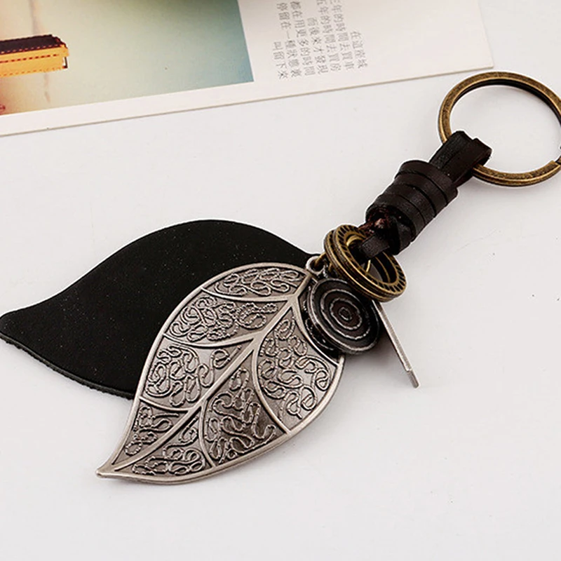 Брелок в стиле панк из натуральной кожи с вырезами для мужчин и женщин брелок