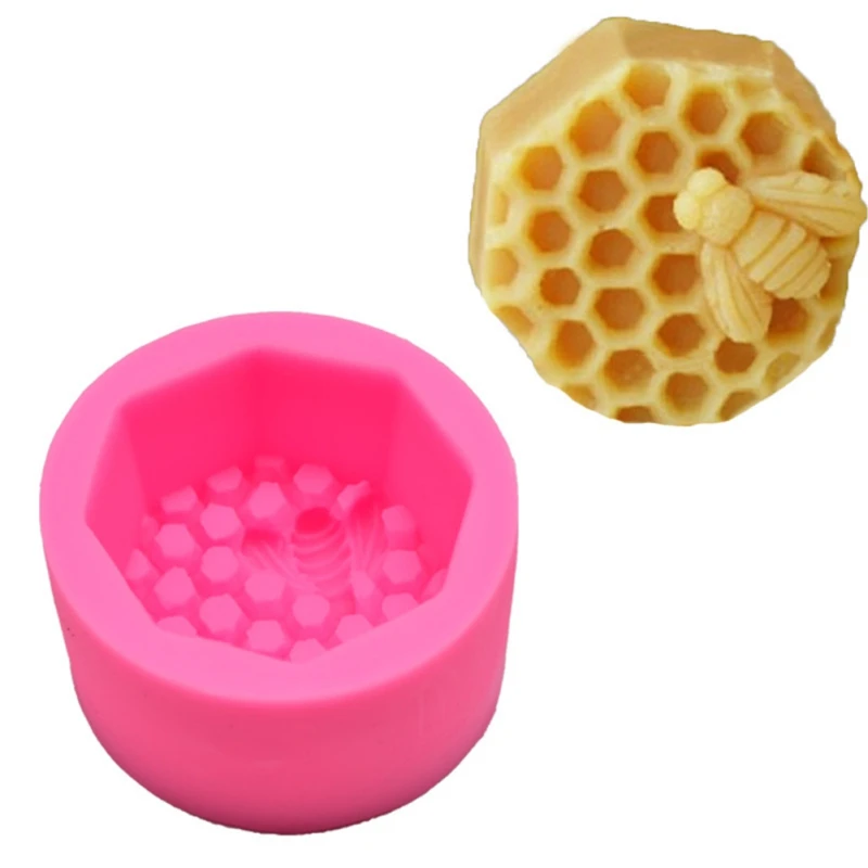 

3pcs/set Honeycomb With Bee Shape Cake Mold Kitchen DIY Baking Tools Cupcake Silicone Mould Bake tools Baking Maker1