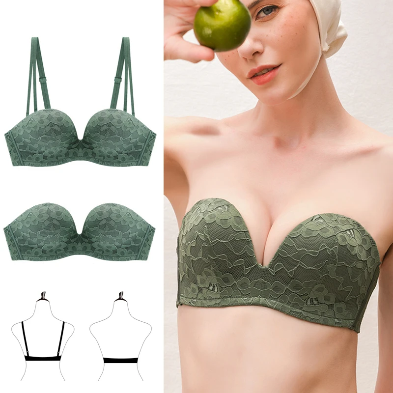 Сексуальный лифчик без бретелек Женский супер пуш ап невидимый бюстгальтер с