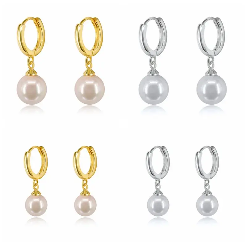 

pink/white Pearl Earrings Natural Freshwater Pearl 925 sterling silver ear buckle Earrings Pearl Jewelry For Wemon Wedding Gift