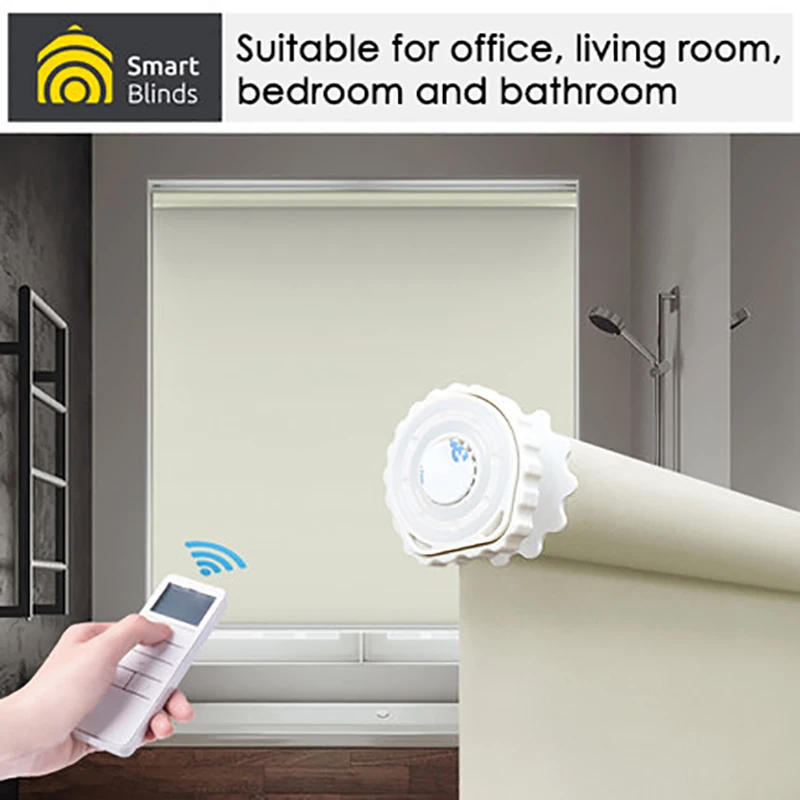 Регулируемый размер электрические умные жалюзи система без дрели с внутренним