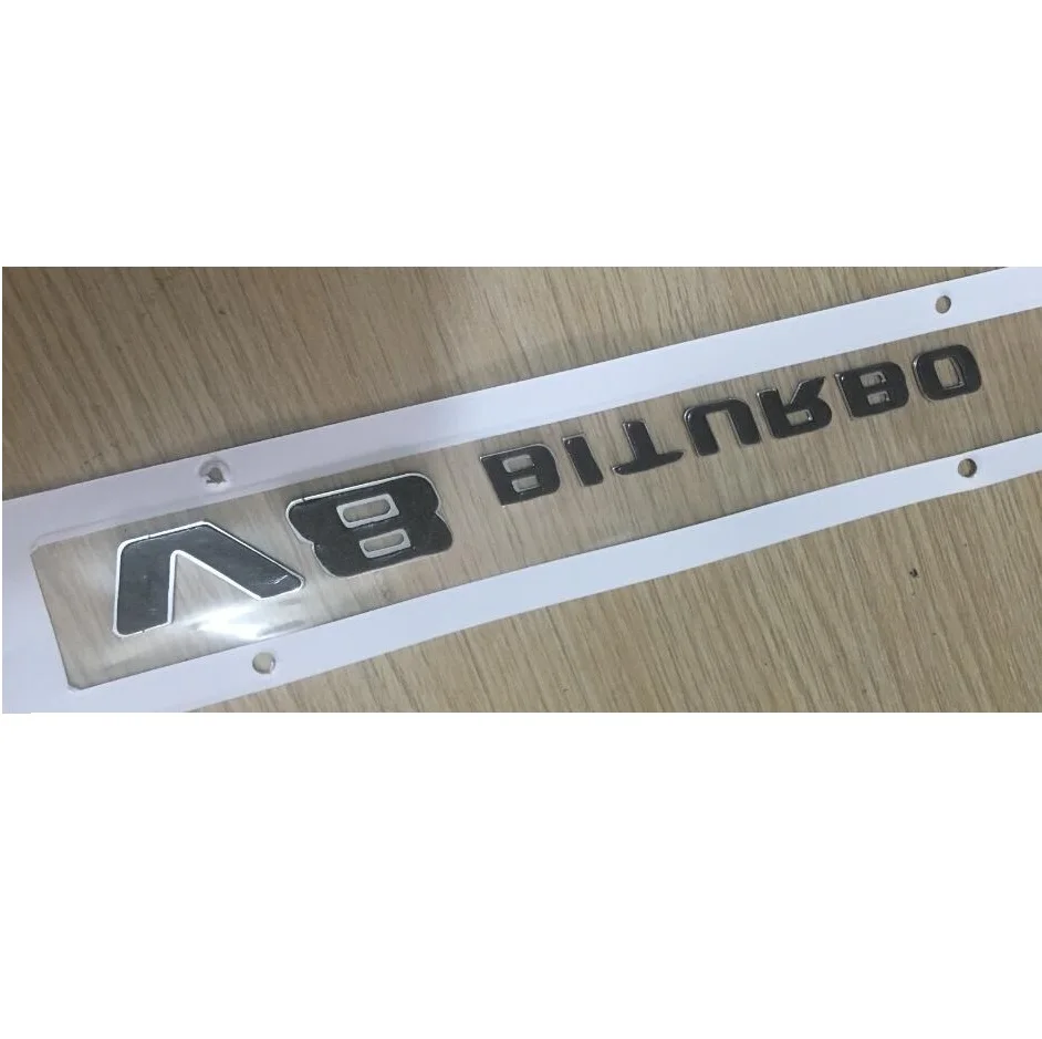 Хромированная матовая блестящая черная красная эмблема V8 BITURBO V8BITURBO с буквами для