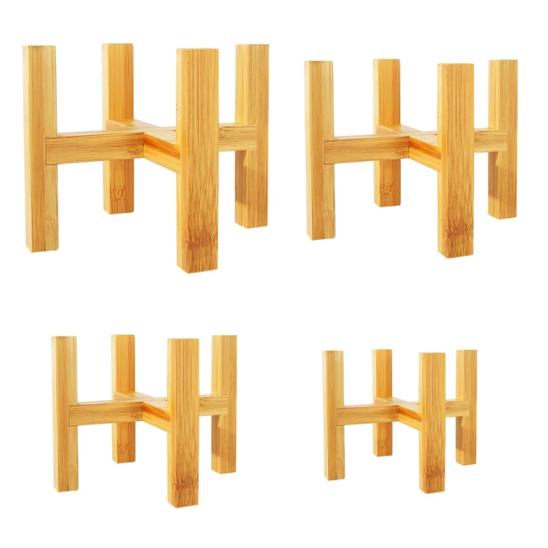 

Four-legged Wood Flower Pot Holder Plant and Succulent Flower Pot Base Display Stand Home Garden Patio Decoration Shelf Furnitur