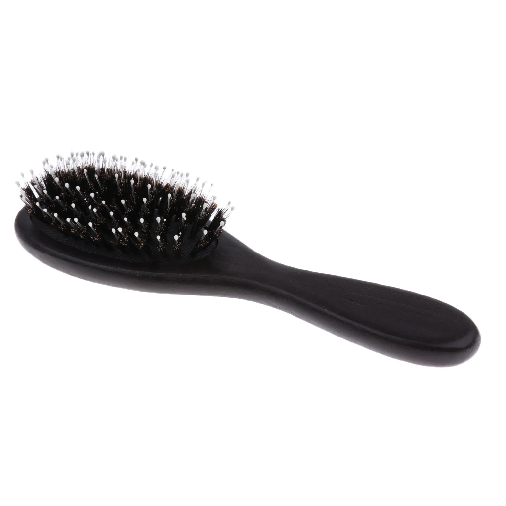 

Pro Salon Antistatic Hairdressing Hair Styling Brush Comb With Wood Handle