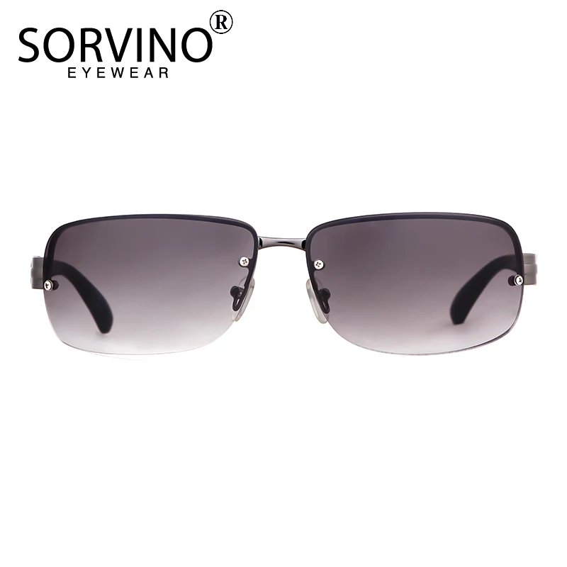 SORVINO роскошные прямоугольные солнцезащитные очки без оправы 2020 мужские