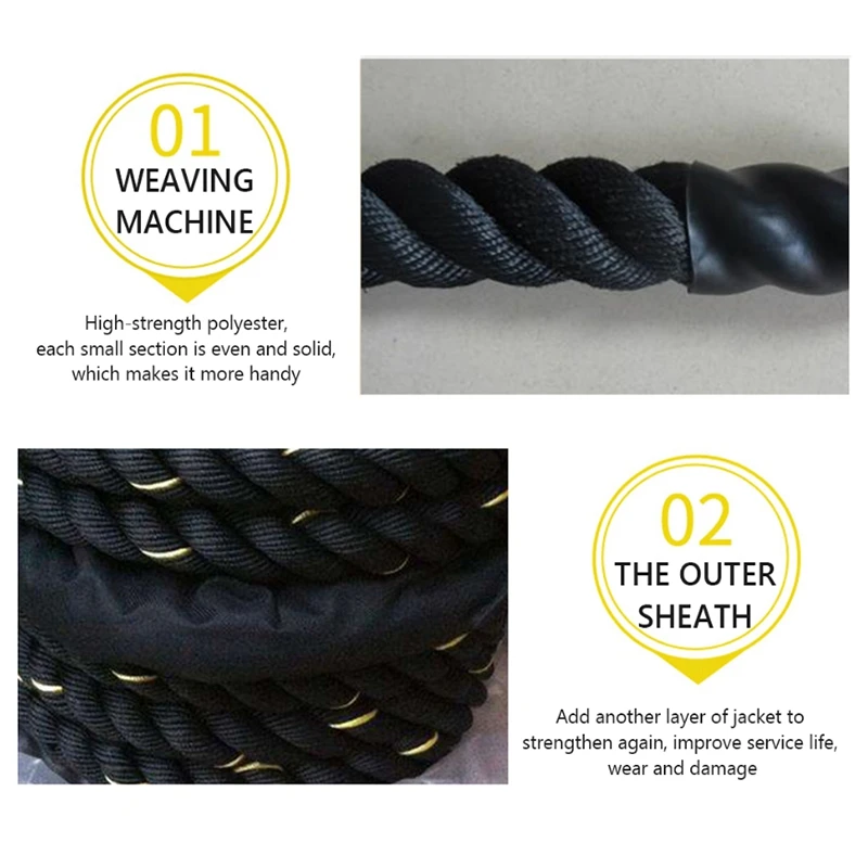 Тяжелая скакалка вес-подшипник Спортивная тренировка битва скакалки для мужчин