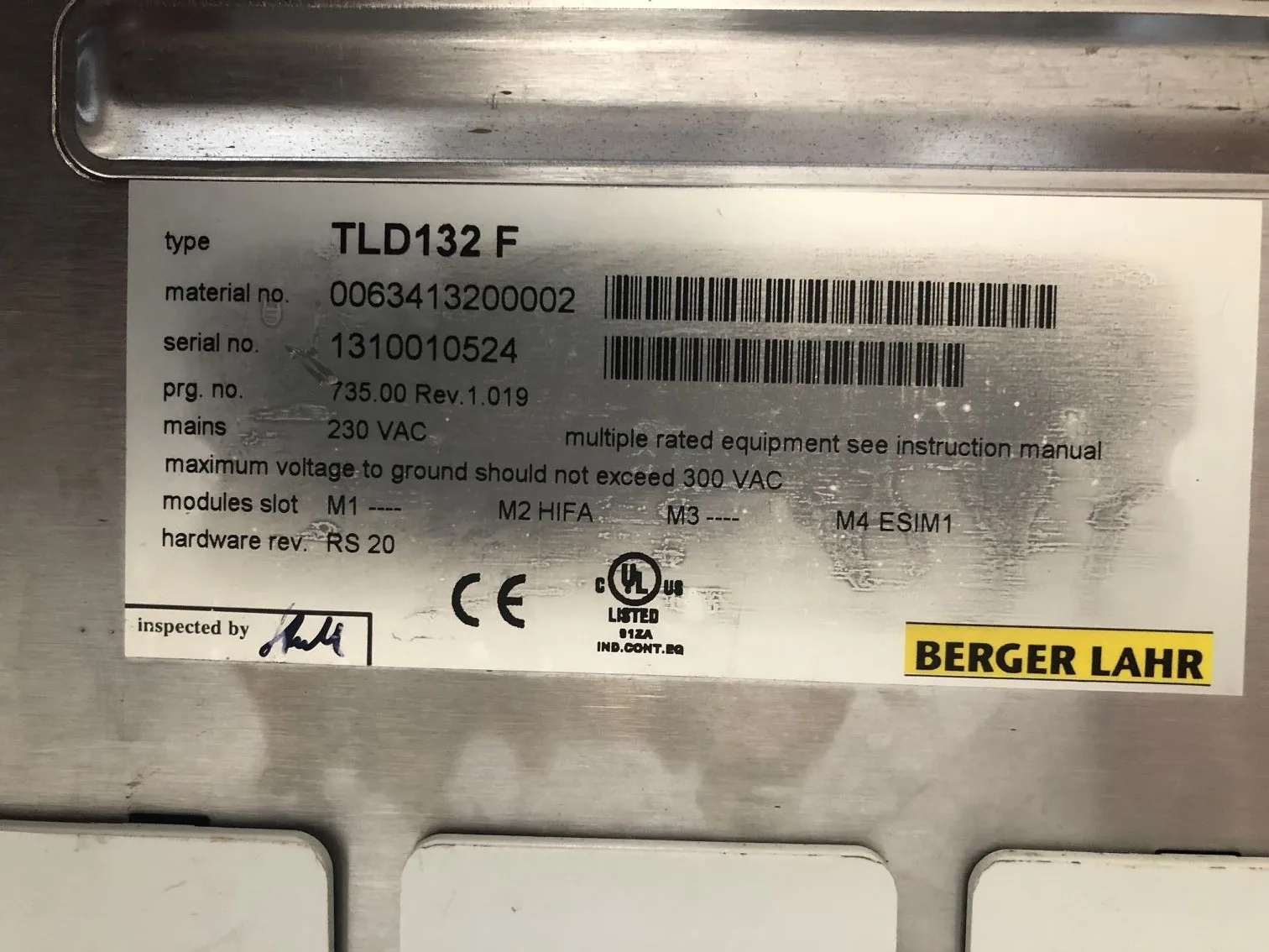 Преобразователь частоты berglahr TLD132F 0063413200001 используется в хорошем состоянии |