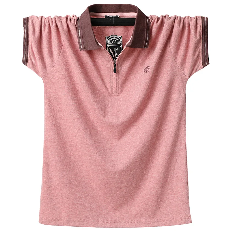 

New Arrival Fashion Mens Men Loose Young Large Short Sleeve Cotton Casual Wide-waisted Breathable Polo Plus Size M-4XL 5XL 6XL
